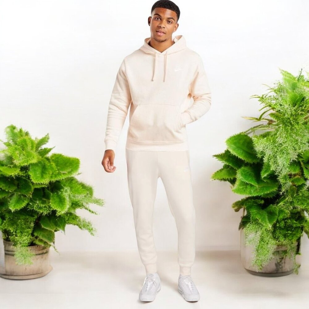Nike Club Fleece Men's Sweatsuit 2 Pc Matching Set Guava Ice Pink Tracksuit NWT!